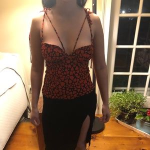 Realization Par strapped tie shirt